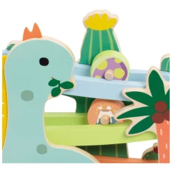 Classic World Houten Ballenbaan Dinosaurus, 4dlg.