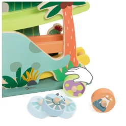 Classic World Houten Ballenbaan Dinosaurus, 4dlg.