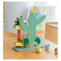 Classic World Houten Ballenbaan Dinosaurus, 4dlg.