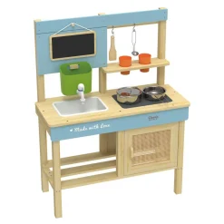Classic World Houten Buiten Speelkeuken met Accesoires, 7dlg.