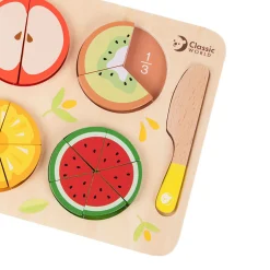 Classic World Houten Fruit Puzzel Breuken, 22dlg.