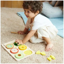 Classic World Houten Fruit Puzzel Breuken, 22dlg.