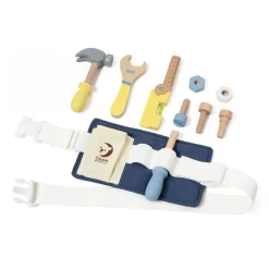 Classic World Houten Gereedschapsriem, 10dlg.