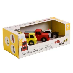 Classic World Houten Hulpdienst Auto's Set, 3st.