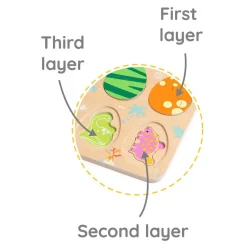 Classic World Houten Inlegpuzzel Dinosaurus, 25st.