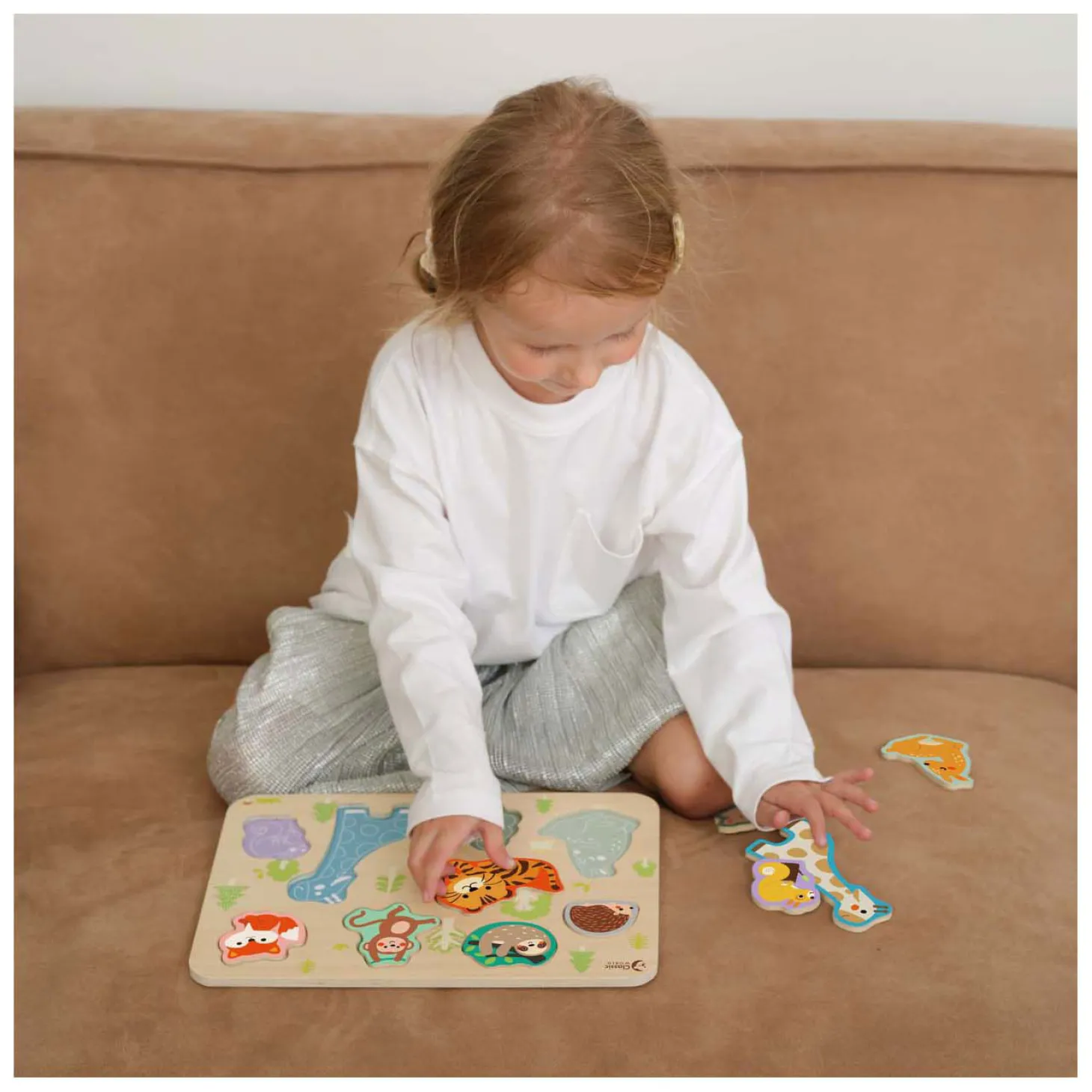 Classic World Houten Inlegpuzzel Dieren Puzzel, 10st.