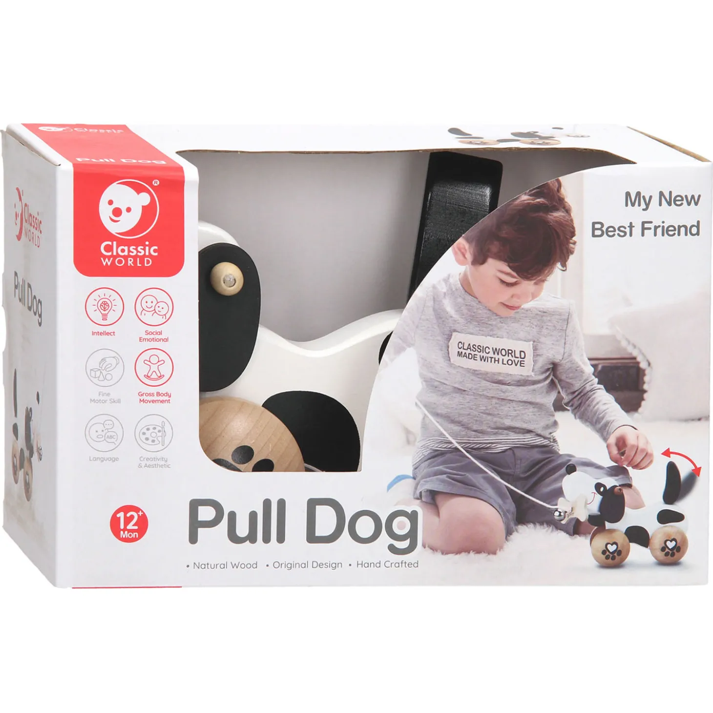 Classic World Houten Kwispel Hondje