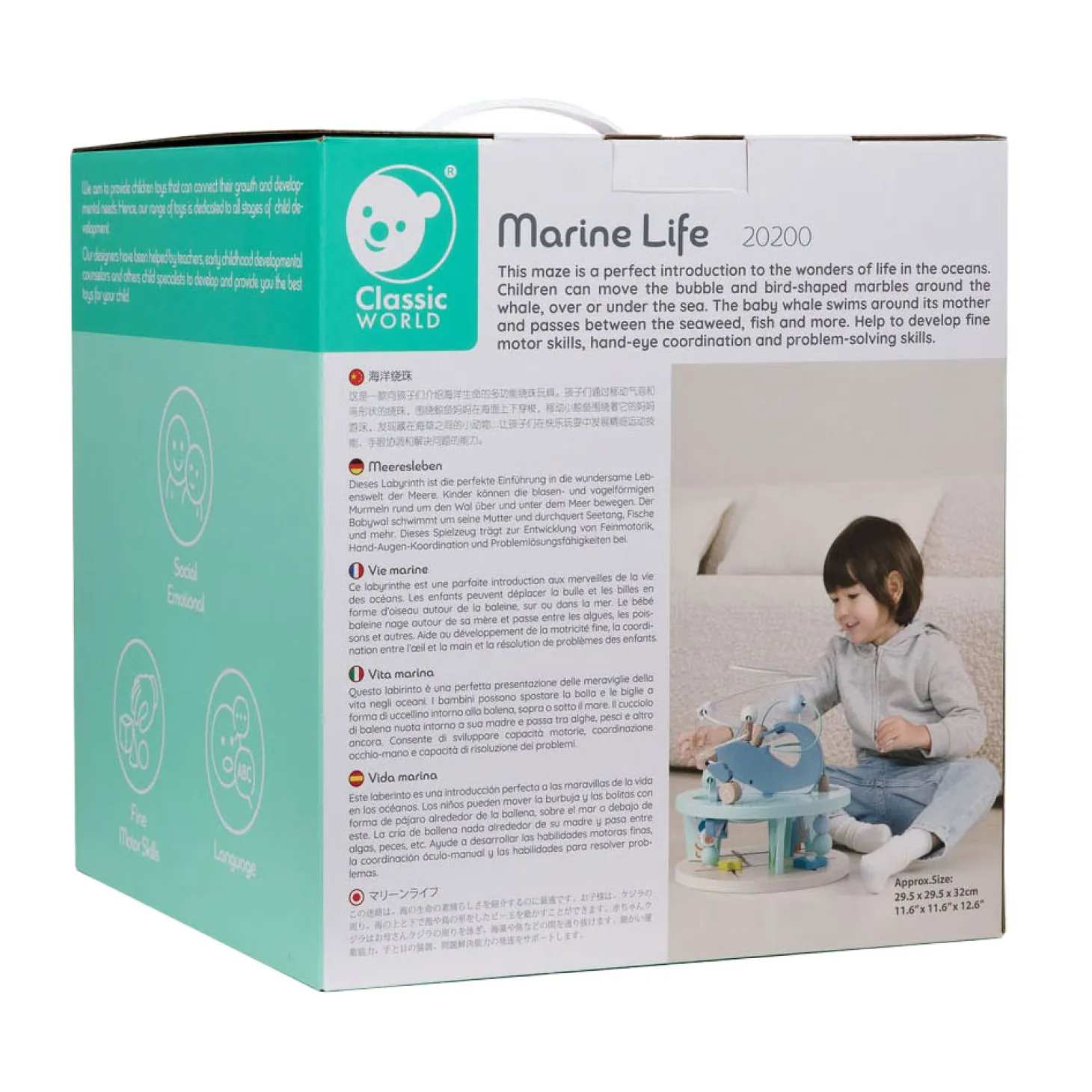 Classic World Houten Motoriekspiraal Onderwaterwereld