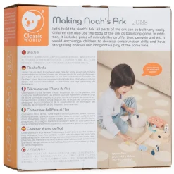 Classic World Houten Noah's Ark Boot Bouwset met Dieren, 16dlg.