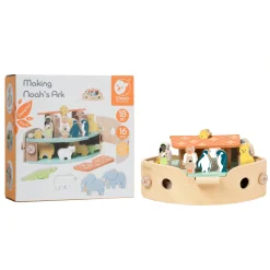 Classic World Houten Noah's Ark Boot Bouwset met Dieren, 16dlg.