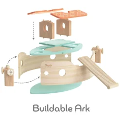 Classic World Houten Noah's Ark Boot Bouwset met Dieren, 16dlg.