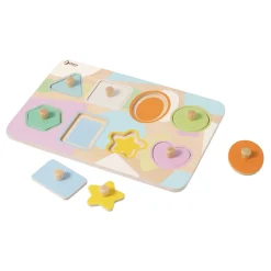 Classic World Houten Noppelpuzzel Vormen, 8st.