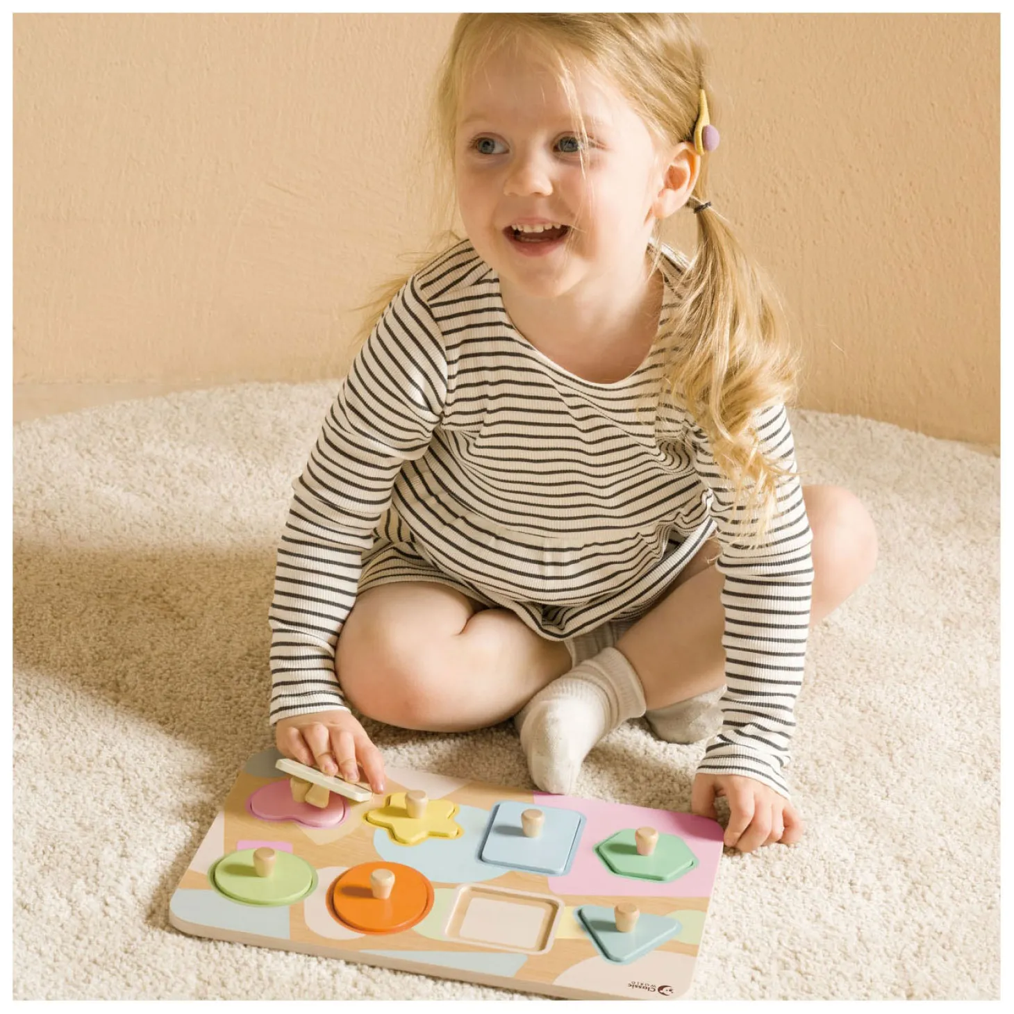 Classic World Houten Noppelpuzzel Vormen, 8st.