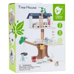 Classic World Houten Poppenhuis Boomhut, 31dlg.