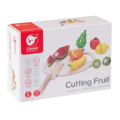 Classic World Houten Snijfruit met Snijplank, 17dlg.