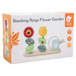 Classic World Houten Stapel Puzzel Bloementuin, 11dlg.