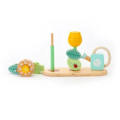 Classic World Houten Stapel Puzzel Bloementuin, 11dlg.