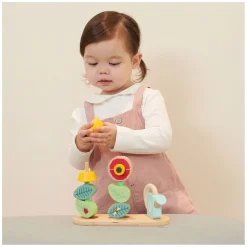 Classic World Houten Stapel Puzzel Bloementuin, 11dlg.