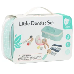 Classic World Houten Tandarts Set in Opbergtas - 10 dlg.