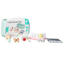 Classic World Houten Tandarts Set in Opbergtas - 10 dlg.