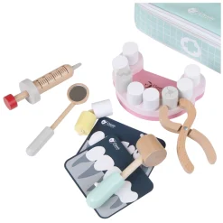 Classic World Houten Tandarts Set in Opbergtas - 10 dlg.