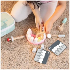 Classic World Houten Tandarts Set in Opbergtas - 10 dlg.