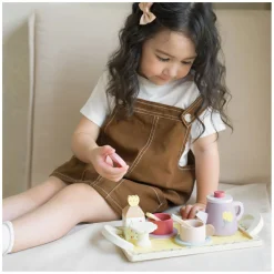 Classic World Houten Theeset Grace met Dienblad, 14dlg.