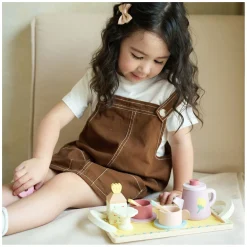 Classic World Houten Theeset Grace met Dienblad, 14dlg.