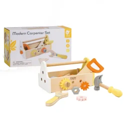 Classic World Houten Timmermanset met Gereedschapskist, 18dlg.