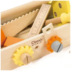 Classic World Houten Timmermanset met Gereedschapskist, 18dlg.