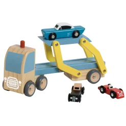 Classic World Houten Transporter met 3 Auto's