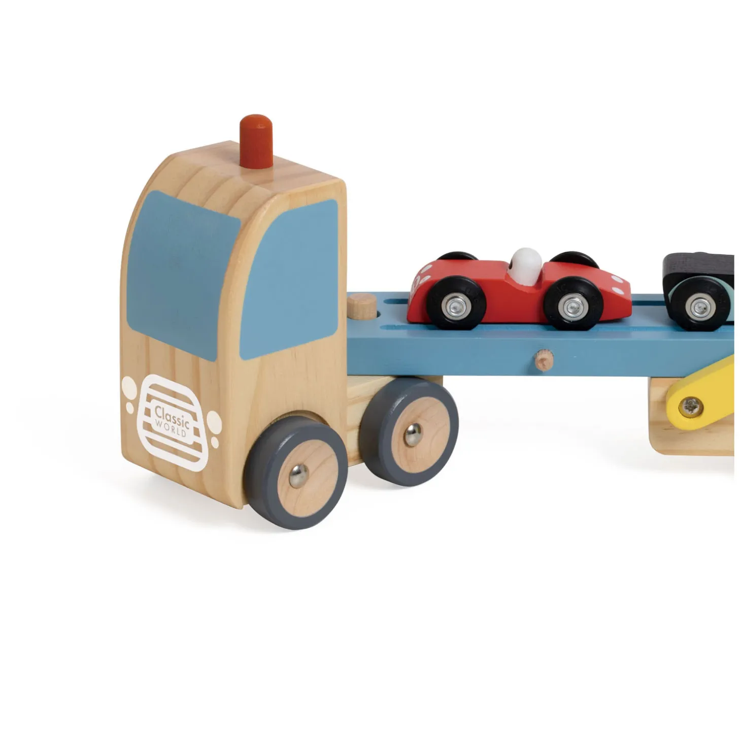 Classic World Houten Transporter met 3 Auto's