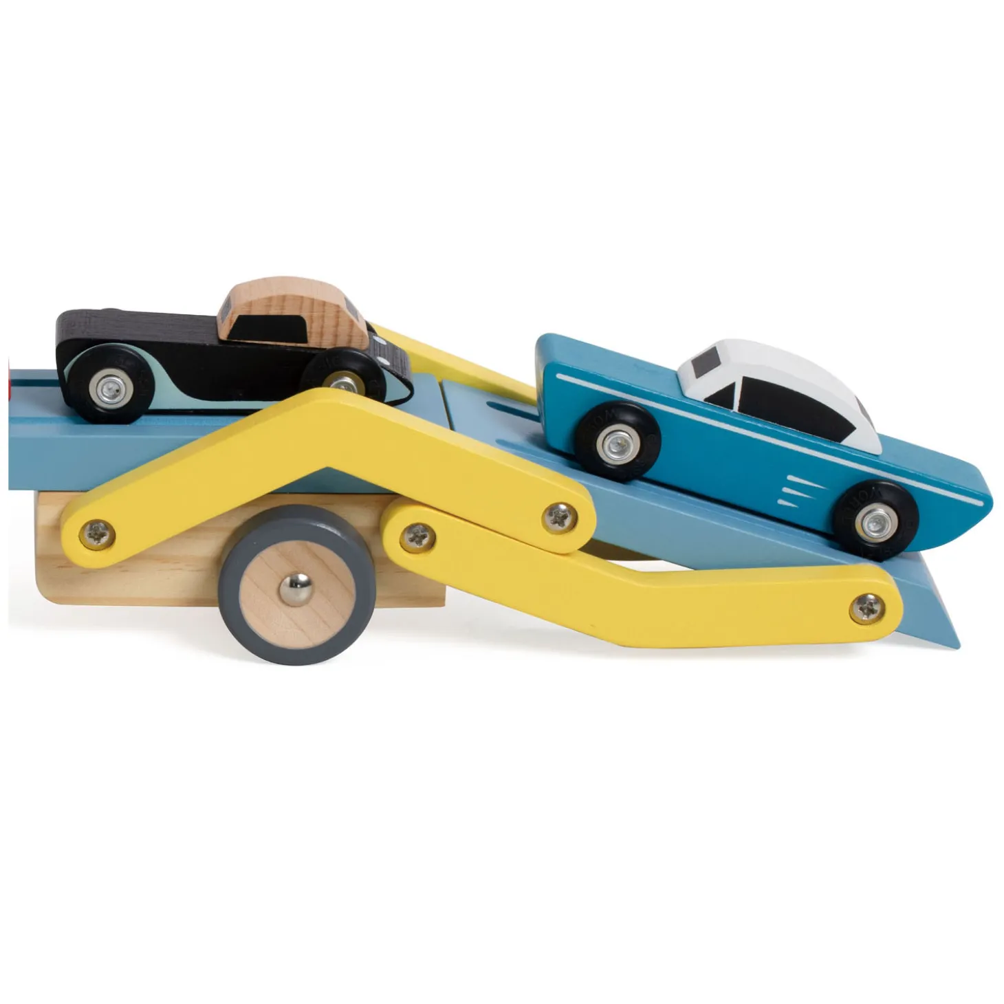 Classic World Houten Transporter met 3 Auto's