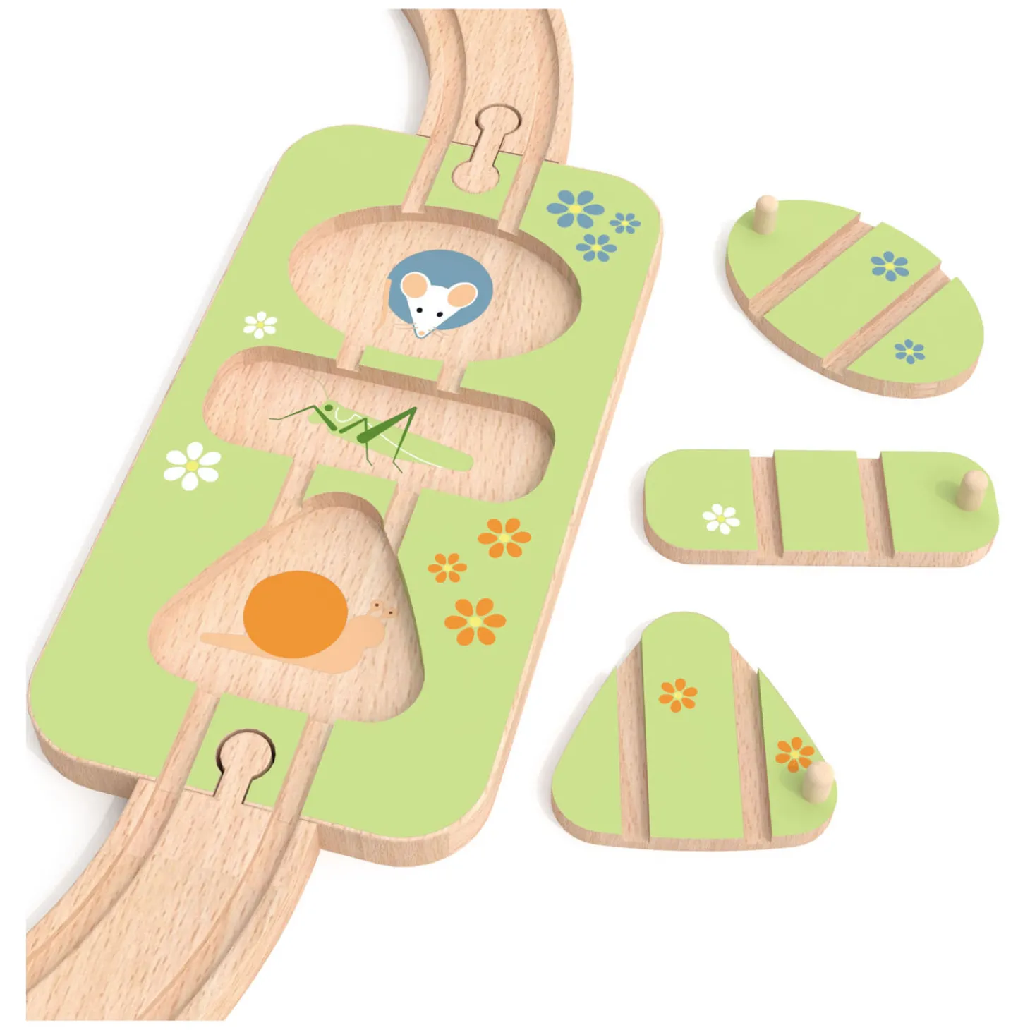 Classic World Houten Treinbaan Speelset, 40dlg.