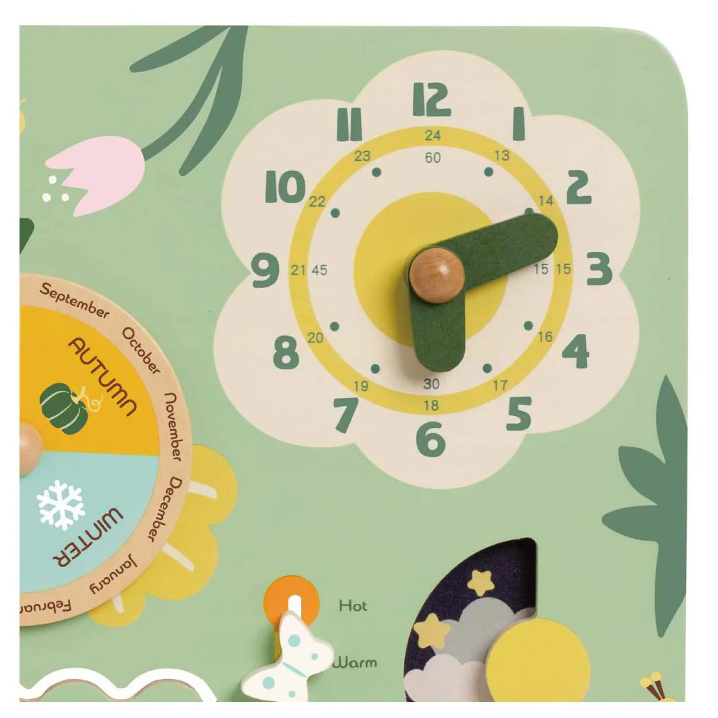 Classic World Houten Vintage Kalender Leerklok