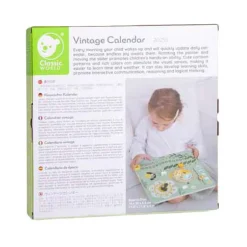 Classic World Houten Vintage Kalender Leerklok