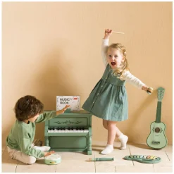 Classic World Houten Vintage Muziekinstrumenten Set, 5dlg.