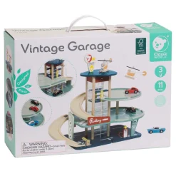 Classic World Houten Vintage Garage met Auto's, 11dlg.