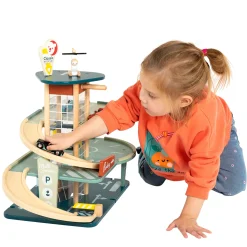 Classic World Houten Vintage Garage met Auto's, 11dlg.