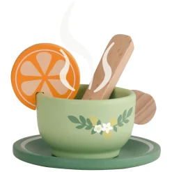 Classic World Houten Vintage Theeset met Dienblad, 14dlg.