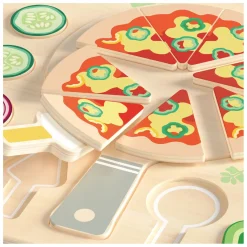 Classic World Houten Vormenpuzzel Pizza, 22st.