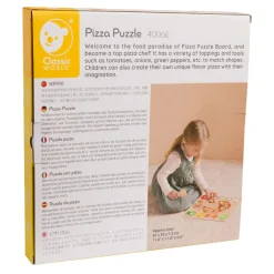Classic World Houten Vormenpuzzel Pizza, 22st.