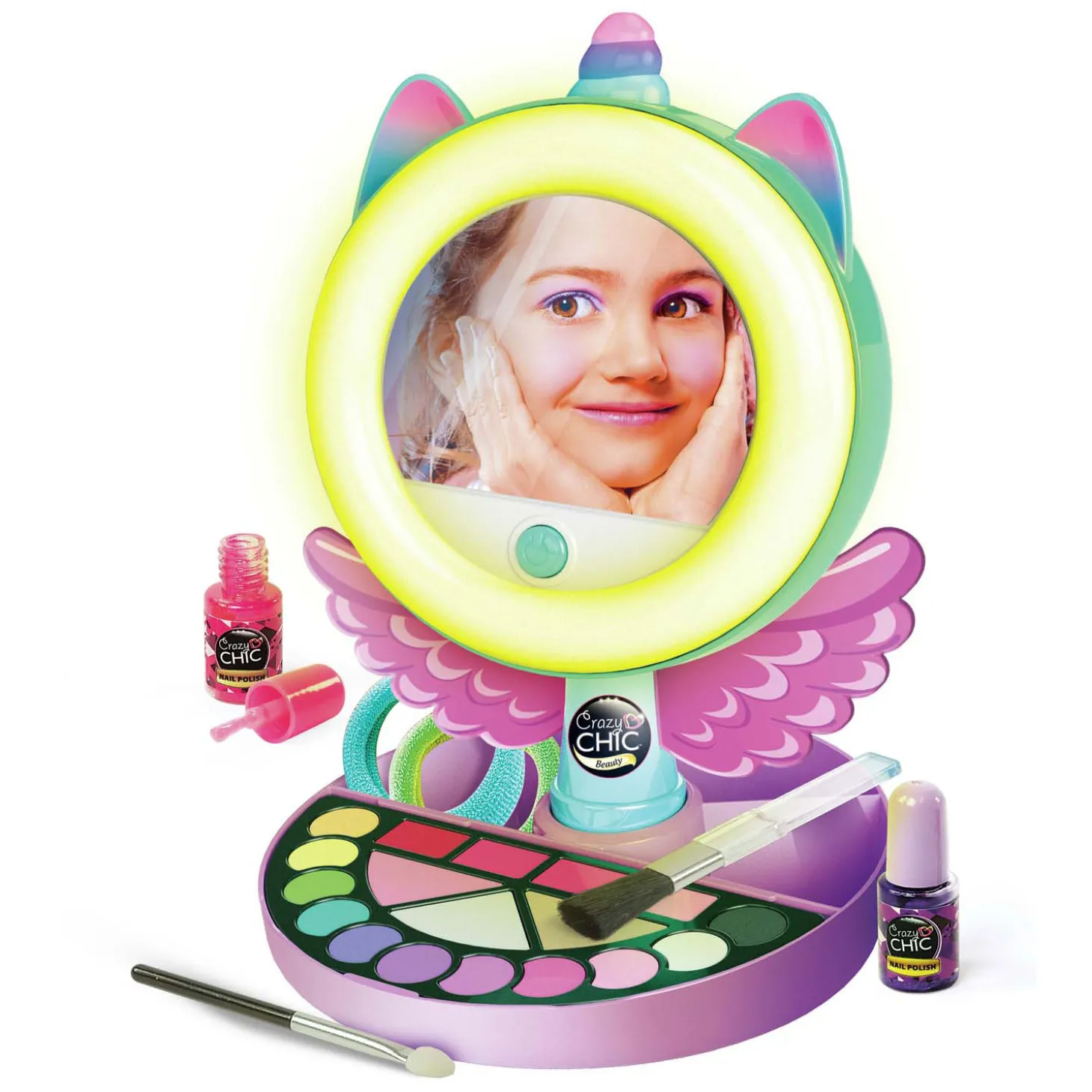 Clementoni Crazy Chic - Eenhoorn Spiegel met LED Ring Licht