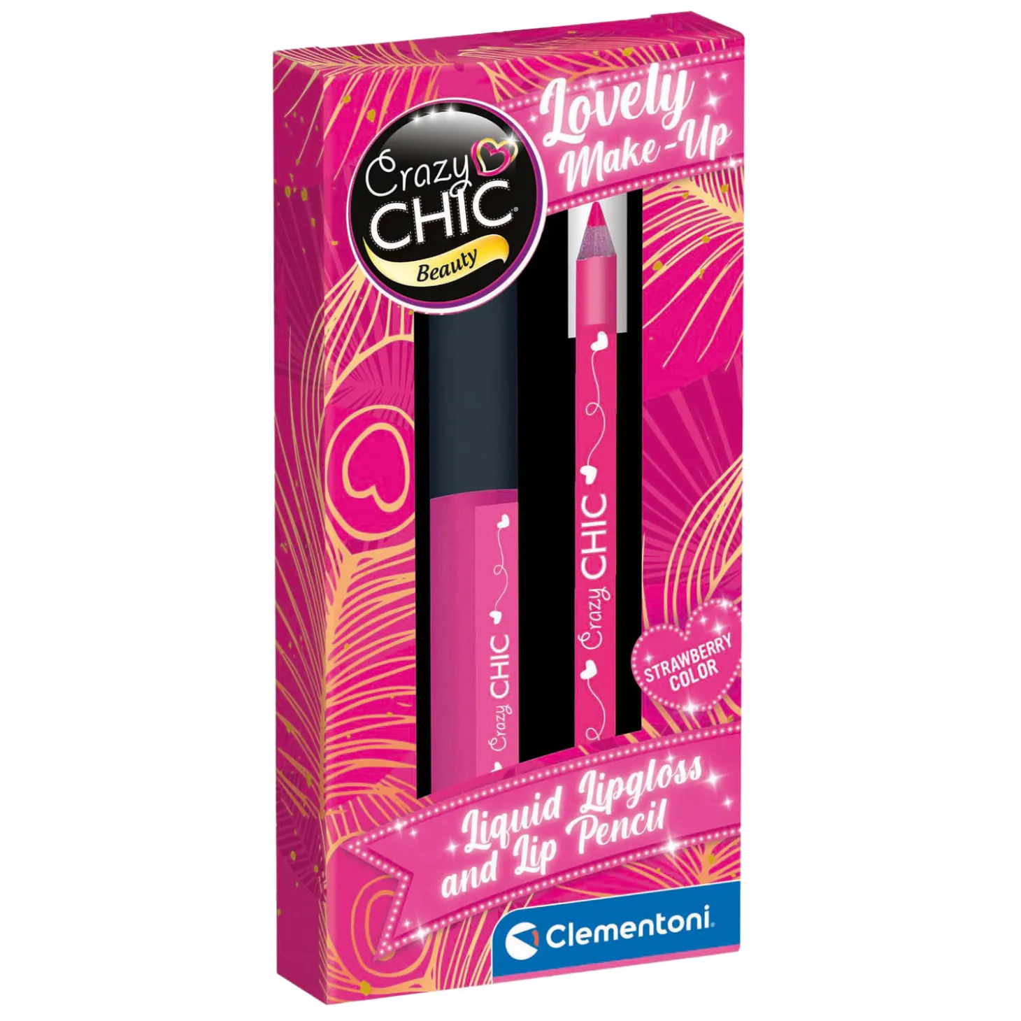Clementoni Crazy Chic Lipgloss en Lipliner Aardbei