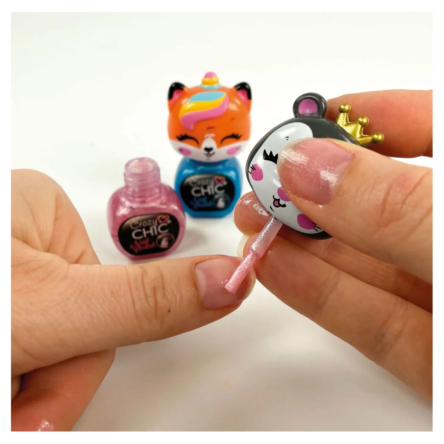 Clementoni Crazy Chic Nagellak Blauw/Rood, 2st.