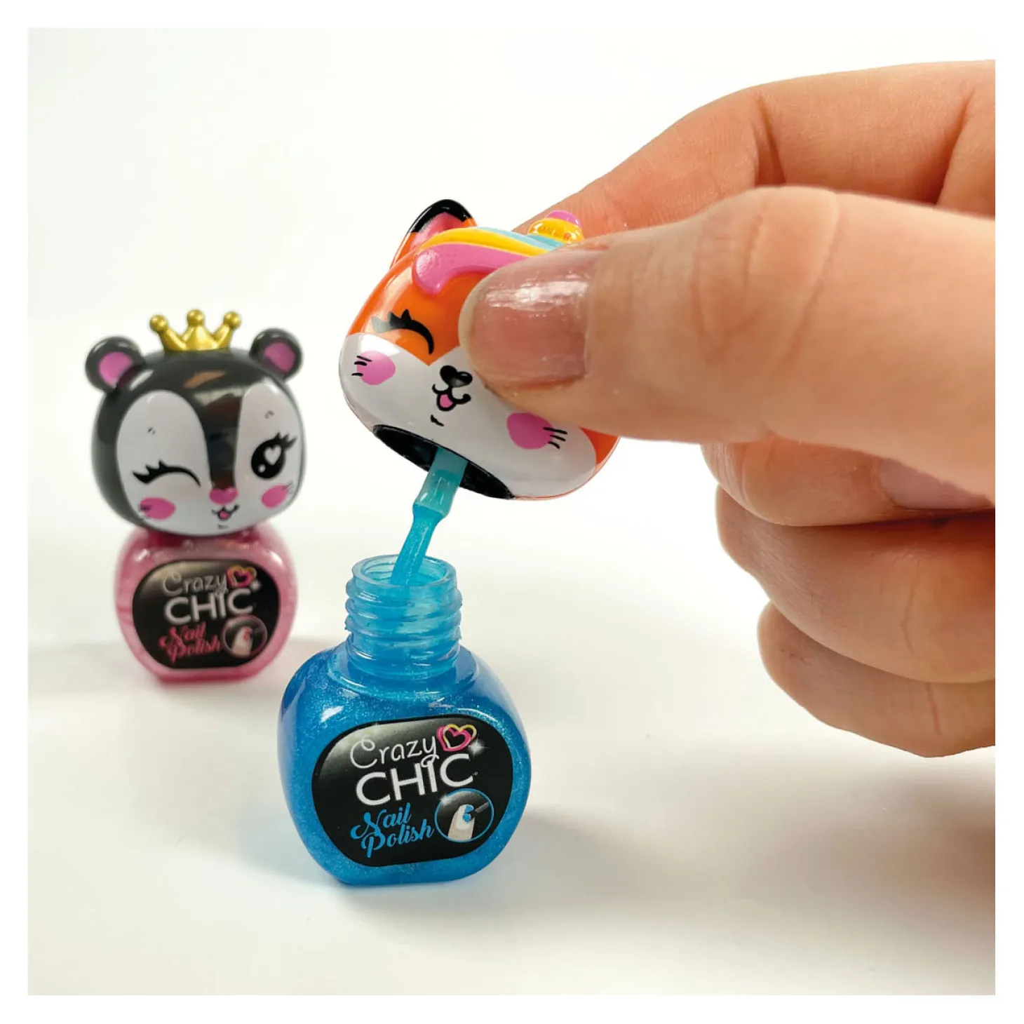 Clementoni Crazy Chic Nagellak Blauw/Rood, 2st.