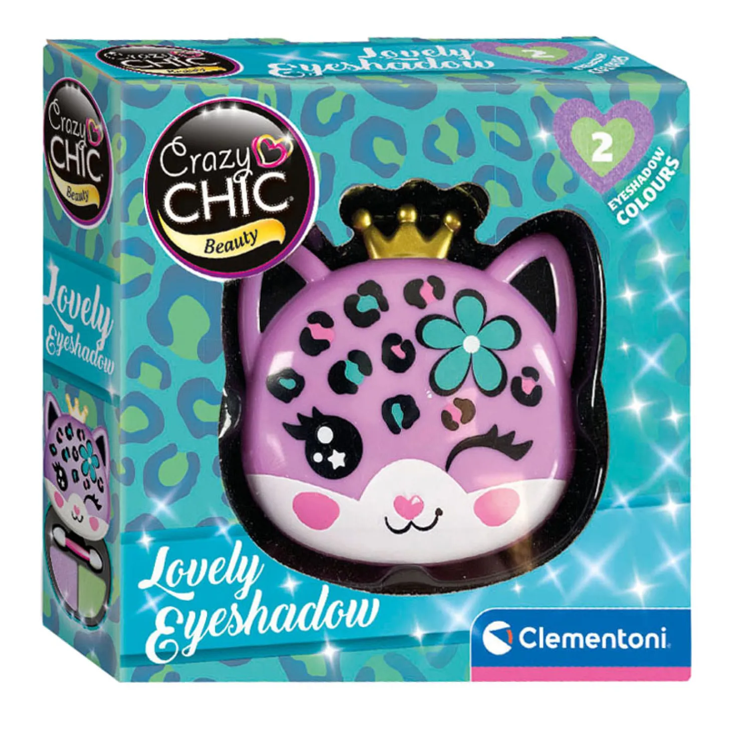 Clementoni Crazy Chic Oogschaduw in Make-up Doosje Luipaard