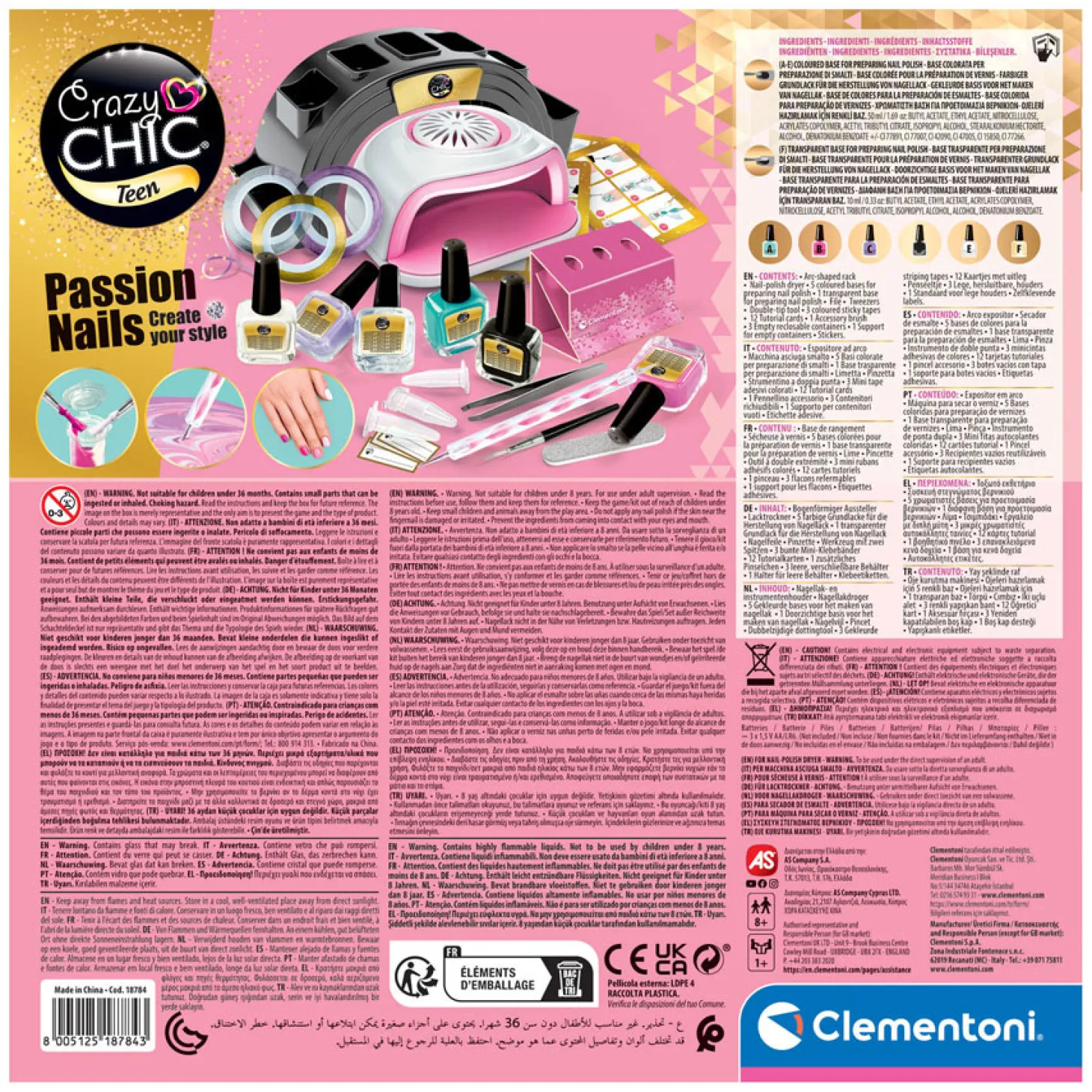 Clementoni Crazy Chic Passion Nails Nagelset