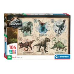 Clementoni Legpuzzel Super Color Jurassic World, 104st.