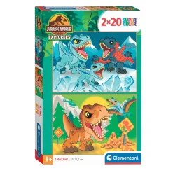 Clementoni Legpuzzel Super Color Jurassic World, 2x20st.